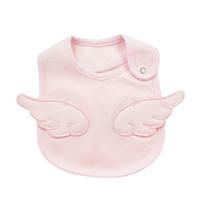 Personalized angel wings embroidery baby feeding bib